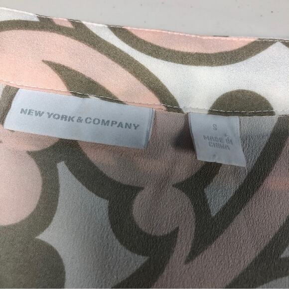 Ny & Co peach/tan ruffled tank small - Picture 6 of 8